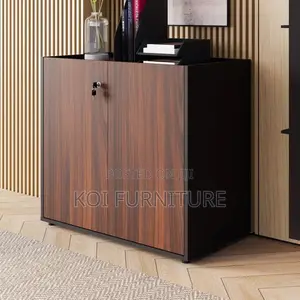 Office Cabinet; Wooden Executive Credenza Cabinet With 2 Doors