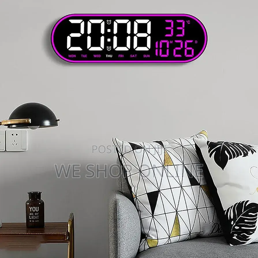 Led Digital Alarm Clock, 38*12cm
