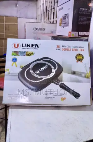 Uken 36cm Die-Cast Aluminium Double Grill Pan