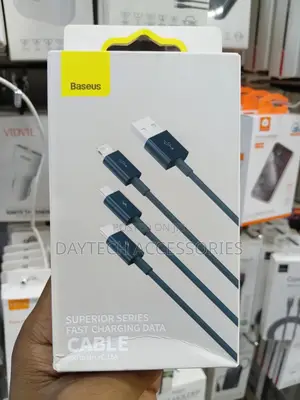 Baseus 3-in-1 Braided Universal Charging Cable and Data Cable.