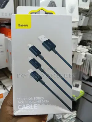 Baseus 3-in-1 Braided Universal Charging Cable and Data Cable.