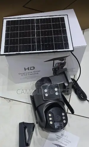 Ubox Wifi Solar CCTV Camera With Double Lens 6mp