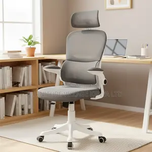 Imported White Swivel Ergonomic Mesh Chair