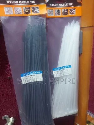 4.8mm Wide by 300mm Long Cable Ties White and Black