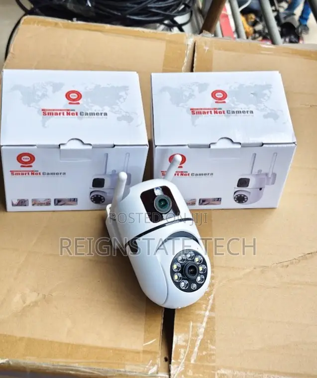 4mp Dual Lens Wall Mounted PTZ Wifi Camera With 2way Audio