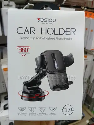 Yesido C174 Suction Cup Type Telescopic Car Phone Holder (Black)