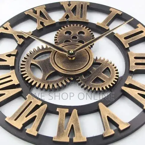 Roman Vintage Gear Wall Clock 60cm