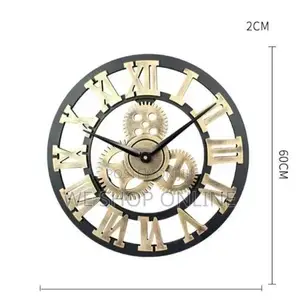 Roman Vintage Gear Wall Clock 60cm