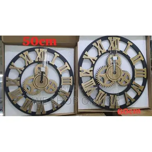 Roman Vintage Gear Wall Clock 60cm