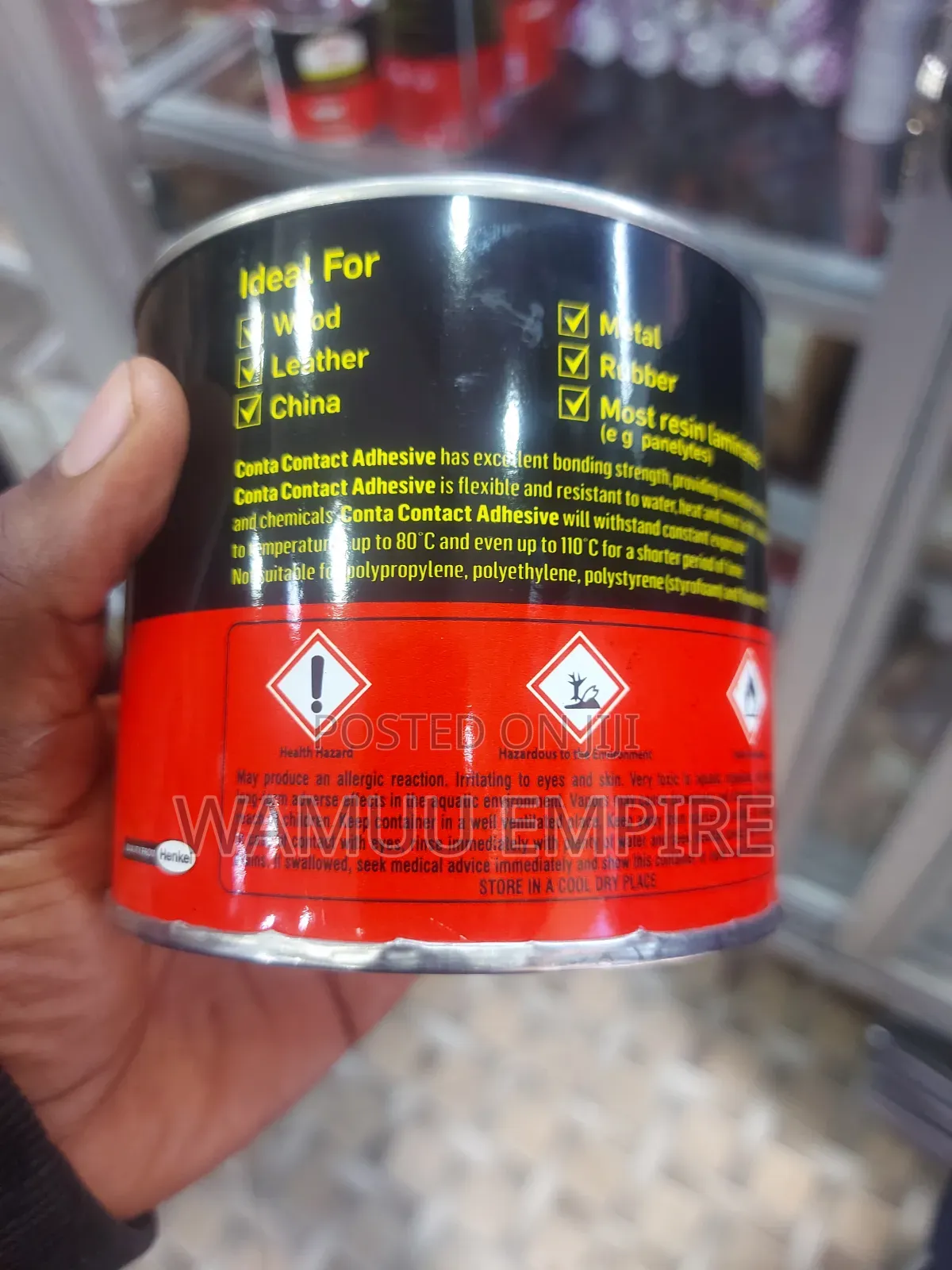 500 Ml Tin of Conta Contact Adhesive.