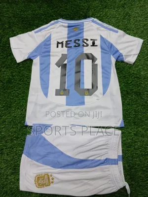 Lionel Messi Argentina Home Jersey- Kids Set