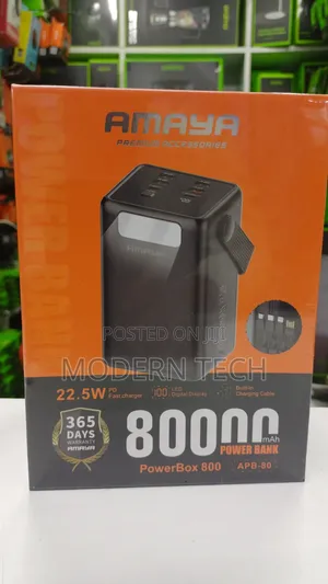 Amaya Powerbox 800 Apb-80 80000mah, 22.5w Pd Fast Charging Powerbank