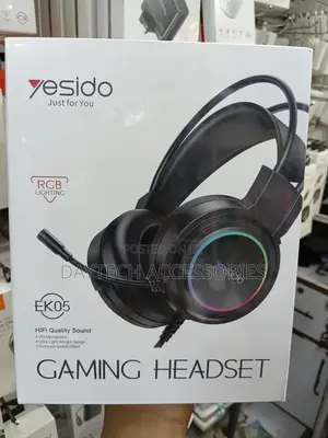Yesido Ek05 Usb Wired RGB Light Gaming Headset With Mic (Black)