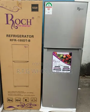 Roch RFR-180-Dt-B 134l Double Door Fridge