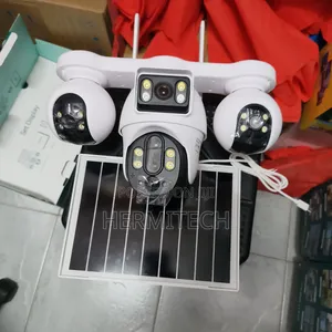 Solar Surveillance CCTV 4g Enabled Smart Camera 4-Lens CCTV Camera