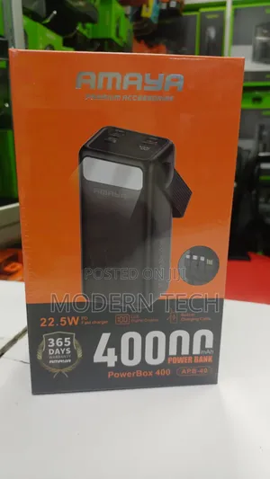 Amaya Apw-04 Portable Charger – 40000mah, 22.5w Fast Charge.