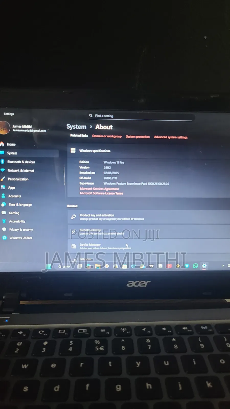Laptop Acer 4GB Intel Core i5 SSD 500GB