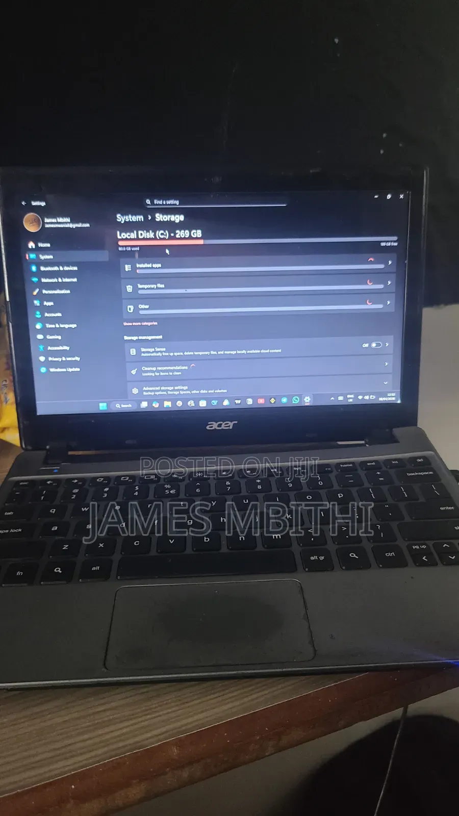 Laptop Acer 4GB Intel Core i5 SSD 500GB