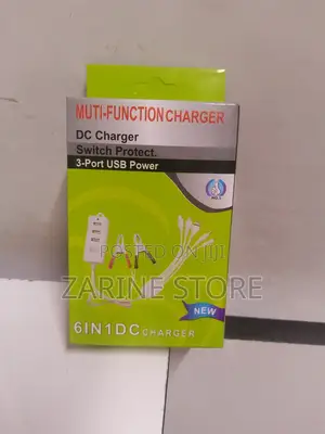 Mobile Phone 6 in 1 Dc Charger With 3 Usb Port