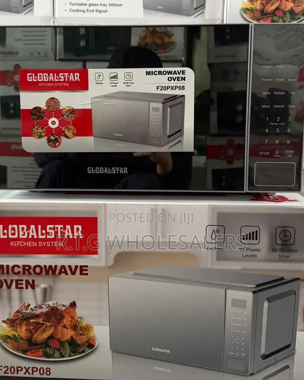 Globalstar 20 Litres Digital Microwave Silver Finish
