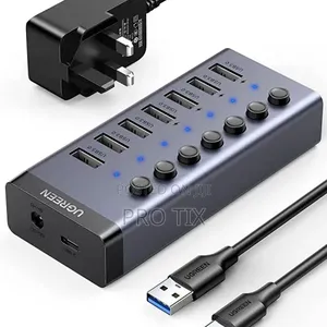 Ugreen Usb 3.0 7-Port Hub-12v2a (Dc: 5.5) Power Supply (Uk)