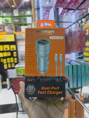 Amaya 45w Dual- Port Fast Car Charger