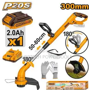 Ingco Cgtli20301 Cordless Grass Trimmer 20v 300mm