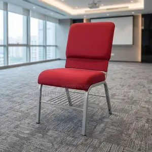 Red Fabric Padded Banquet Theater Chair