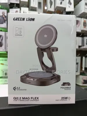 Greenlion Qi2.2 Mag Flex 3-in-1 Wireless Charger 25w Fast Charging.