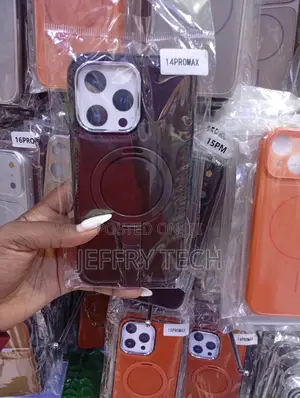 iPhone 13, 14, 15 Premium Magnetic Leather Back Cover