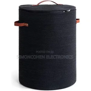 Woven Decorative Laundry Basket With Lid