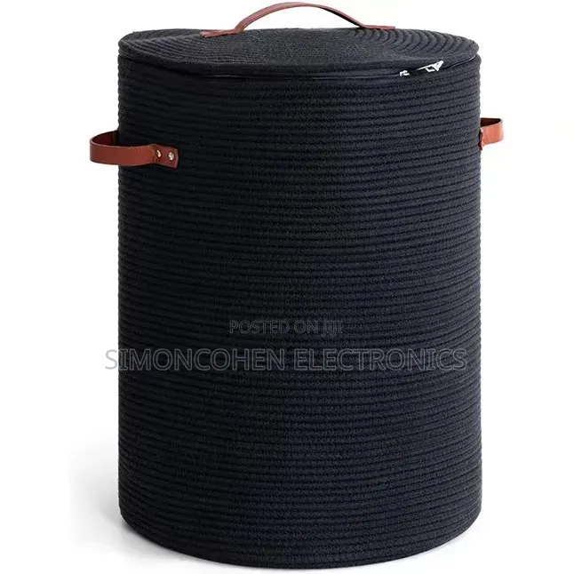 Woven Decorative Laundry Basket With Lid