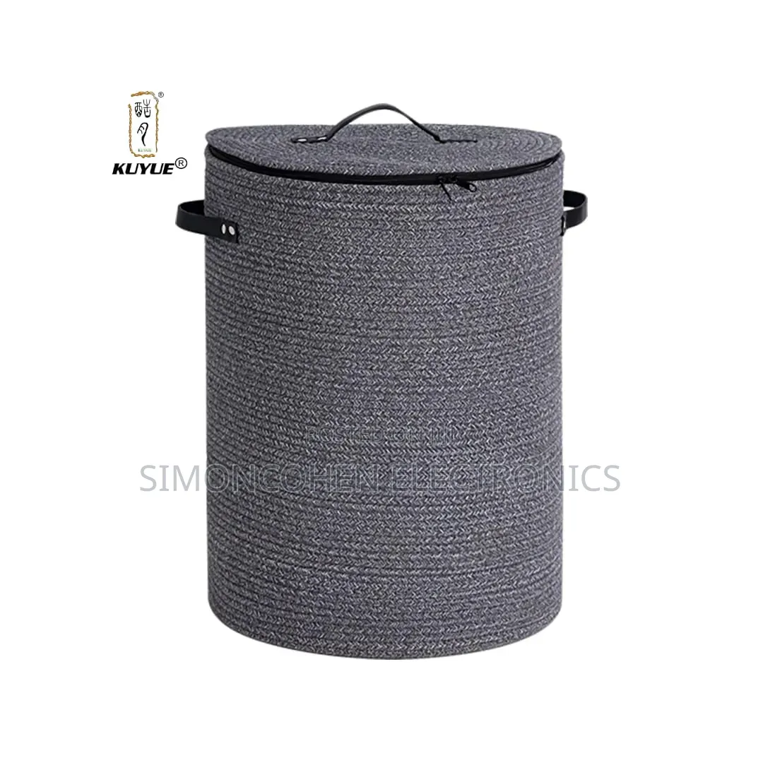 Woven Decorative Laundry Basket With Lid