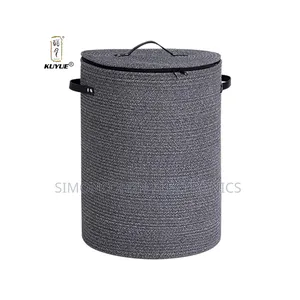 Woven Decorative Laundry Basket With Lid