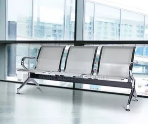Strong Unpadded Metal Office Waiting Area Chairs