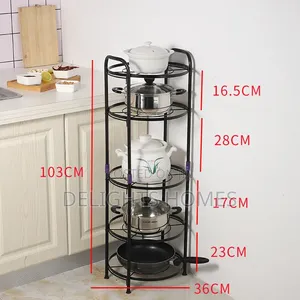 Premium Quality 5 Tier Pot Rack Holder-Arv