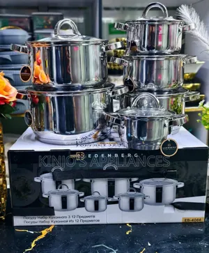 12 Pieces Stainless Steel Edenburg Cookware Set