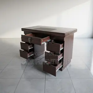 Office Desk; 1.4 Meters Executive Mahogany Home Office Work Desk