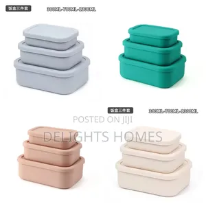 Leak Proof Food Grade Silicone Lunch Box Set-Arv