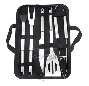 5-Piece Stainless Steel Barbecue Grill Tool Set