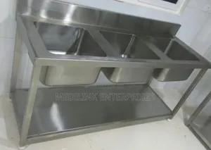 Ss 304 Triple Stainless Steel Commercial Kitchen Sink
