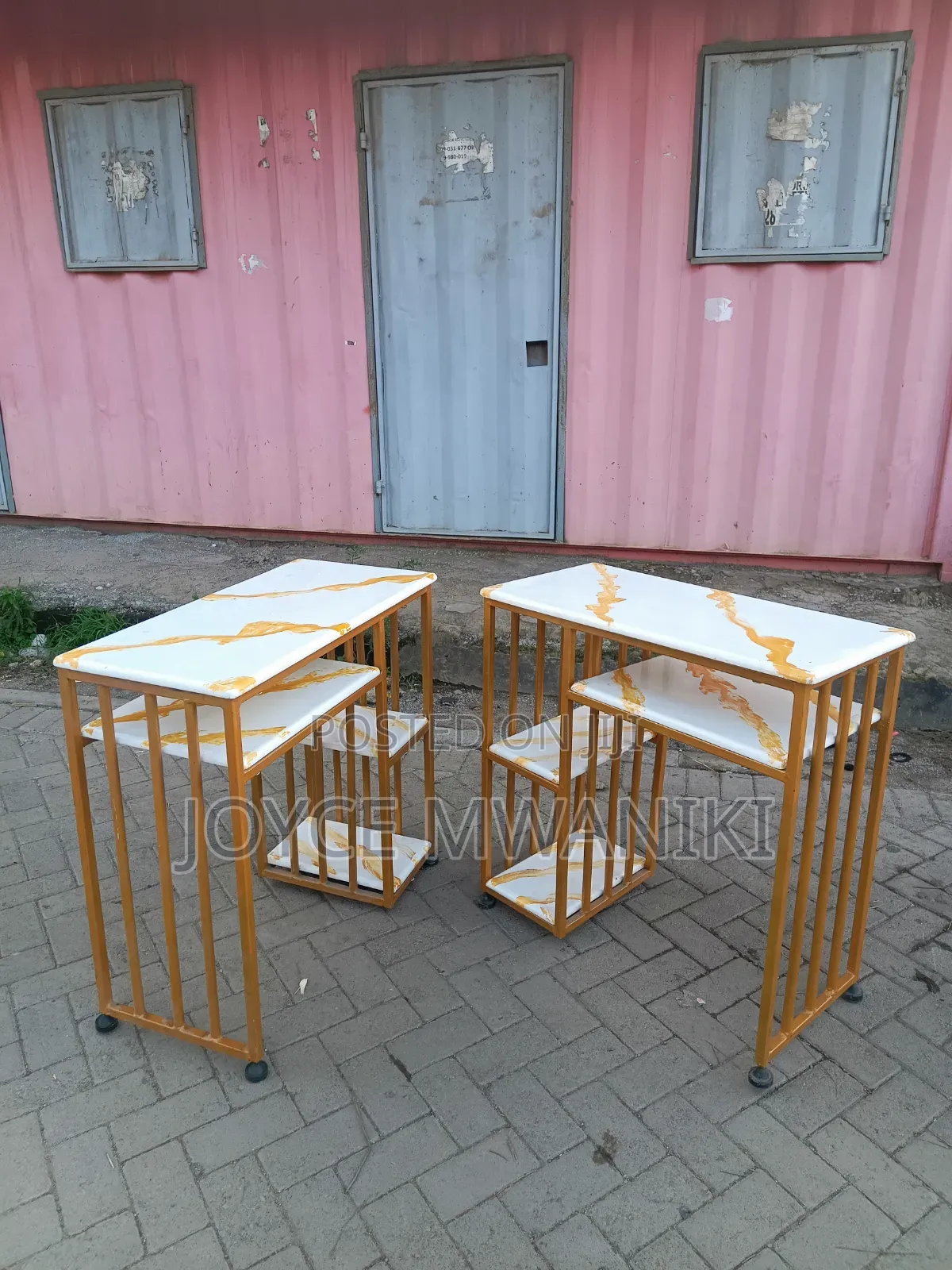 2 Manicure Tables With Marble Tops