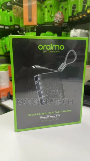 Oraimo Powernova L21 30w Fast Charging 20,000mah Power Bank