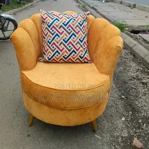 Single Sofa, Flower Seat, Mustard Yellow 