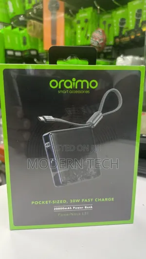 Oraimo Powernova L21 Ultra-Fast 30w 20,000mah Portable Power Bank