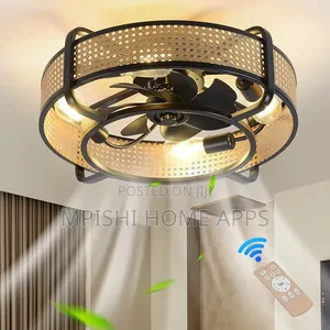 Retro Ceiling Light With Fan