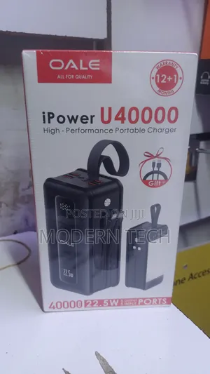 Oale 40,000mah High-Capacity 22.5w Fast Charge Power Bank