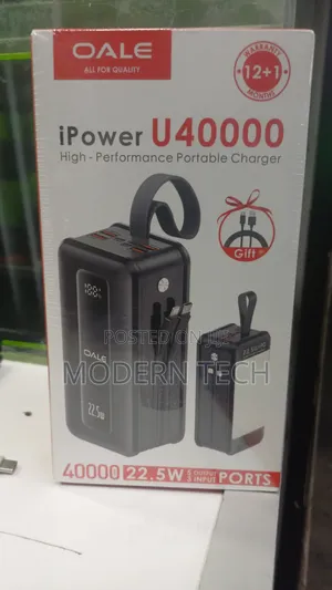 Oale 40,000mah 22.5w Fast Power Bank
