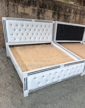 “Premium Velvet Tufted Bed With Headboard Footboard”