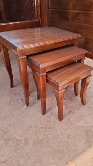 Solid Nestle Stools Made of Mahogany